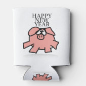 Funny Cartoon Happy Pig Year koelbox Blikjeskoeler (Achterkant)