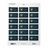 Funny Cartoon Heavy Metal Mushroom Etiket (Full Sheet)