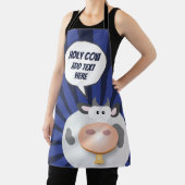 Funny Cartoon Heilige Koe All-Over Print Schort (Insitu)