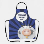 Funny Cartoon Heilige Koe All-Over Print Schort (Voorkant)