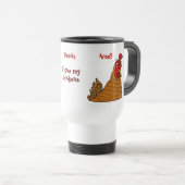 Funny Cartoon Hen I Love My Chickens Custom Mok (Voorkant rechts)