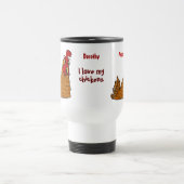 Funny Cartoon Hen I Love My Chickens Custom Mok (Center)