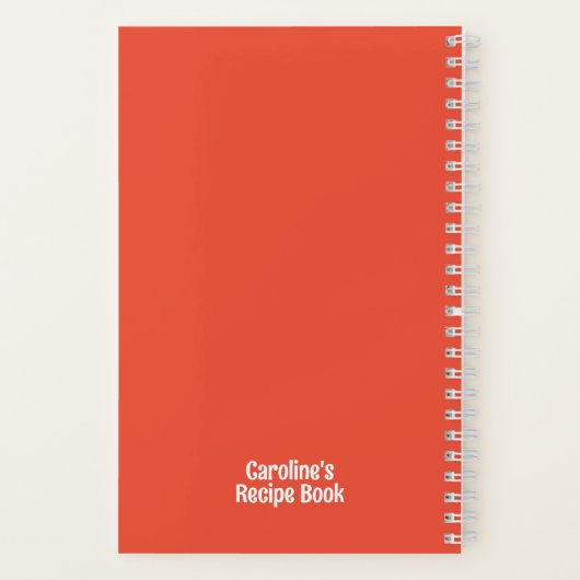 Funny Cartoon Hoesje Personalized Recipe Notitiebo Notitieboek (Achterkant)