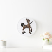 Funny Cartoon Horse Clock Ronde Klok (Huis)