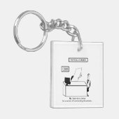 Funny cartoon humor sleutelhanger (Voorkant Links)