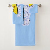 Funny cartoon ijzerwas illustratie bad handdoek (Insitu)