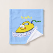 Funny cartoon ijzerwas illustratie bad handdoek (Wasdoekje)