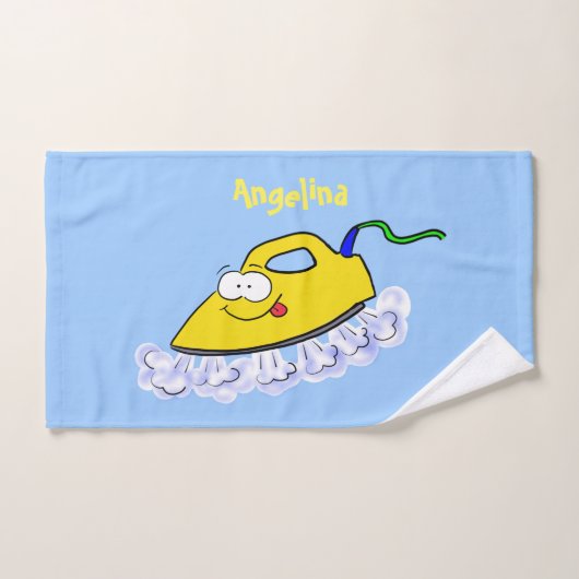 Funny cartoon ijzerwas illustratie bad handdoek (Handdoek)
