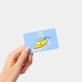 Funny cartoon ijzerwas illustratie badge (Handheld)