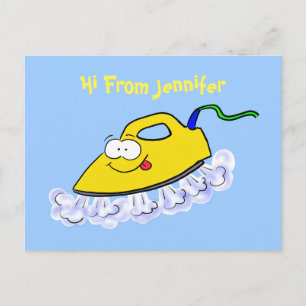 Funny cartoon ijzerwas illustratie briefkaart