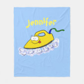 Funny cartoon ijzerwas illustratie fleece deken (Voorkant)