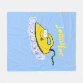 Funny cartoon ijzerwas illustratie fleece deken (Voorkant (Horizontaal))