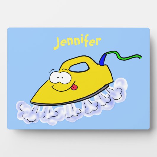 Funny cartoon ijzerwas illustratie fotoplaat (voorkant)