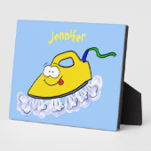 Funny cartoon ijzerwas illustratie fotoplaat (Zijkant)