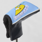 Funny cartoon ijzerwas illustratie golfheadcover (3/4 voorkant)