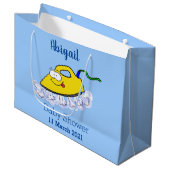 Funny cartoon ijzerwas illustratie groot cadeauzakje (Voorkant Gekanteld)