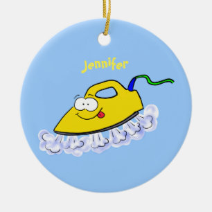 Funny cartoon ijzerwas illustratie keramisch ornament