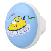 Funny cartoon ijzerwas illustratie keramische knop (Rechts)