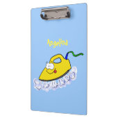 Funny cartoon ijzerwas illustratie klembord (Links)