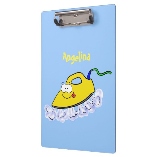 Funny cartoon ijzerwas illustratie klembord (Links)