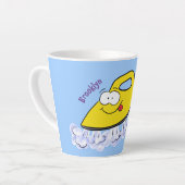 Funny cartoon ijzerwas illustratie latte mok (Linkerhoek)
