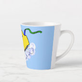 Funny cartoon ijzerwas illustratie latte mok (Rechts)