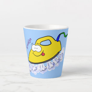 Funny cartoon ijzerwas illustratie latte mok