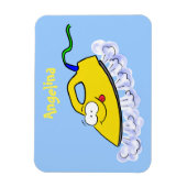 Funny cartoon ijzerwas illustratie magneet (Verticaal)