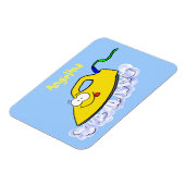 Funny cartoon ijzerwas illustratie magneet (Linkerzijde)