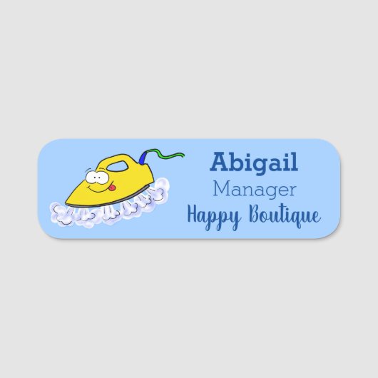 Funny cartoon ijzerwas illustratie naamplaatje (Voorkant)