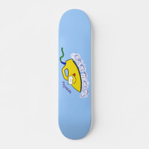 Funny cartoon ijzerwas illustratie persoonlijk skateboard