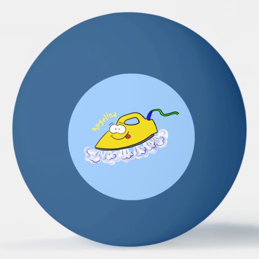 Funny cartoon ijzerwas illustratie pingpongbal (Voorkant)