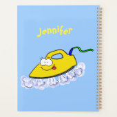 Funny cartoon ijzerwas illustratie planner (Achterkant)