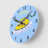 Funny cartoon ijzerwas illustratie ronde klok (Hoek)