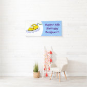 Funny cartoon ijzerwas illustratie spandoek (Insitu)