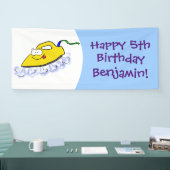 Funny cartoon ijzerwas illustratie spandoek (Beurs)