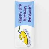 Funny cartoon ijzerwas illustratie spandoek (Verticaal)