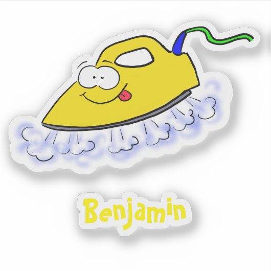 Funny cartoon ijzerwas illustratie sticker (Voorkant)