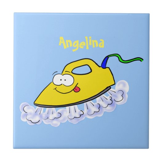 Funny cartoon ijzerwas illustratie tegeltje (Voorkant)