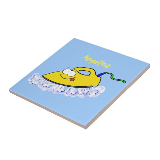 Funny cartoon ijzerwas illustratie tegeltje (Zijkant)