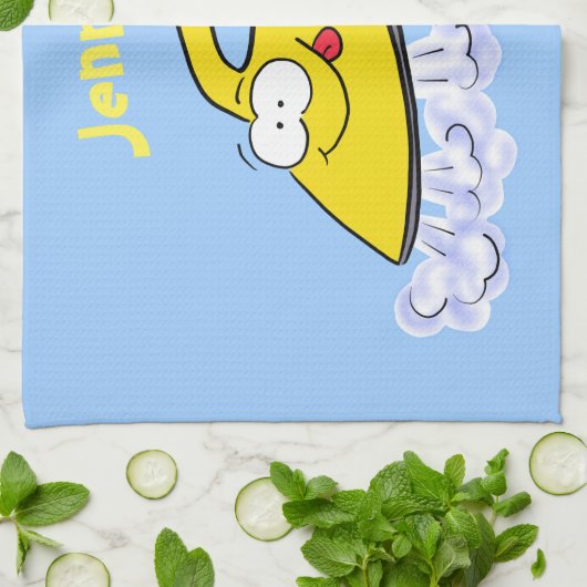 Funny cartoon ijzerwas illustratie theedoek (Gevouwen)