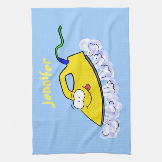 Funny cartoon ijzerwas illustratie theedoek (Verticaal)