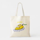 Funny cartoon ijzerwas illustratie tote bag (Achterkant)