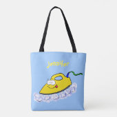 Funny cartoon ijzerwas illustratie tote bag (Achterkant)