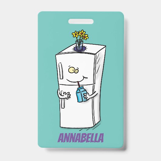 Funny cartoon illustratie badge (Voorzijde)