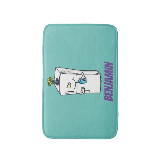 Funny cartoon illustratie badmat (Voorkant Verticaal)