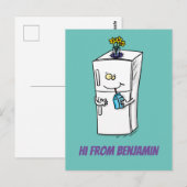 Funny cartoon illustratie briefkaart (Voorkant / Achterkant)