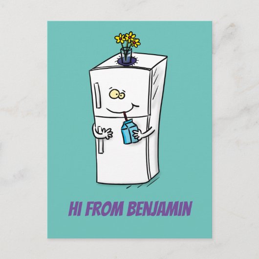 Funny cartoon illustratie briefkaart (Voorkant)