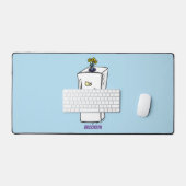 Funny cartoon illustratie bureaumat (Keyboard & Muis)