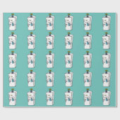 Funny cartoon illustratie cadeaupapier (Vlak)